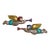Vintage Jewel-Tone Metal Trumpeting Angels — Christmas Holiday Decor, Pair For Sale