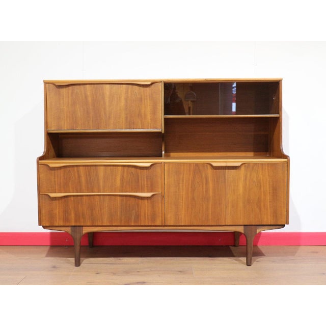 Mid Century Modern Vintage Teak Credenza Buffet Hutch by S Form Danish Style For Sale - Image 12 of 15