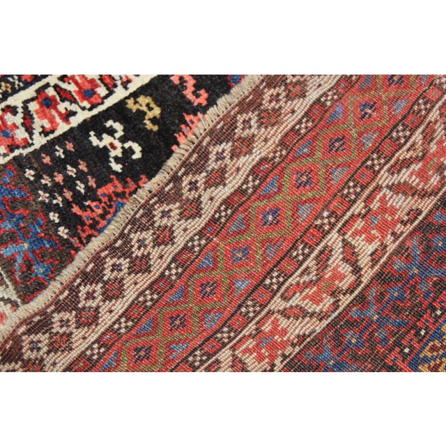 Handmade Antique Kazak Rug. 4'1" X 9'1" For Sale - Image 4 of 5