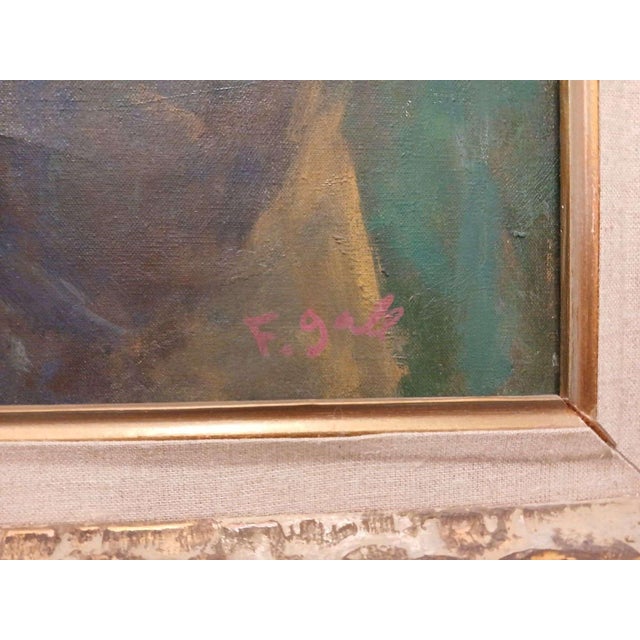 Impressionist Late 20th Century Francois Gall, Oil on Canvas, Self-Portrait For Sale - Image 3 of 8