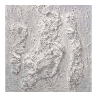 # Neutral Palette Relief Brutalist Oil Painting #3 For Sale