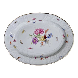 Meissen Porcelain Botanical Platter, 19th Century For Sale