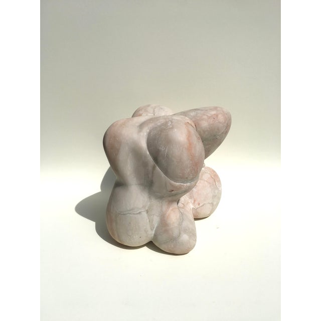 Mid 20th Century Abstract Pink Marble Sculpture For Sale - Image 4 of 6