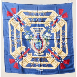 Hermes Silk Scarf "Aux Champs" 1970 For Sale
