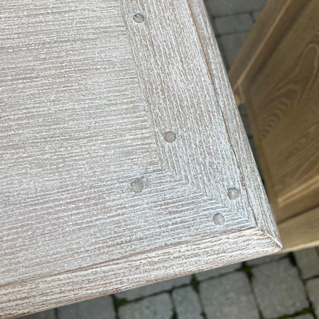 2020s Pair Modern History Weathered Oak Commodes For Sale - Image 5 of 11