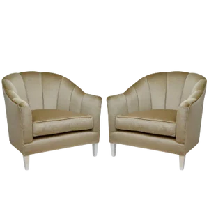 Lounge Chairs in Luxurious Mohair - A Pair