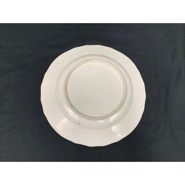 Antique Hand Painted Floral Decorative Plate For Sale - Image 9 of 13