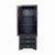 Rustic Oriental Black Narrow Wood Carving Shutter Doors Drawers Storage Cabinet For Sale - Image 3 of 5