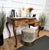 1960s Mid-Century Modern Italian Art Deco Walnut Burl Desk, 1960s For Sale - Image 5 of 10