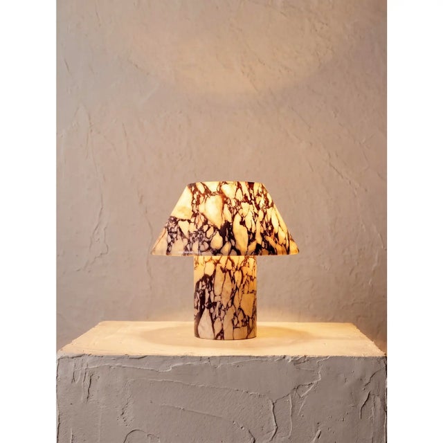 Modern Modern Calacatta Viola Designer Table Lamp For Sale - Image 3 of 6