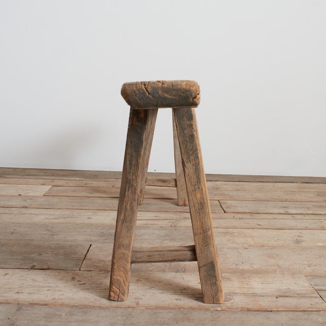 Antique Rustic Wooden Hallway Pig Bench For Sale - Image 6 of 9