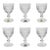 Late 20th Century Saint-Louis Crystal Red Wine Goblets Trianon Pattern France Barware Signed - Set of Six For Sale