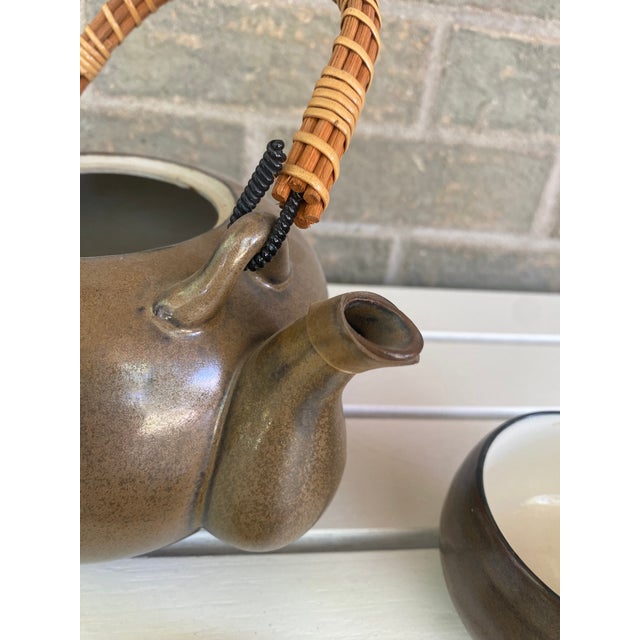 Ceramic Vintage Omc Japanese Tea Set- 7 Pieces For Sale - Image 7 of 10