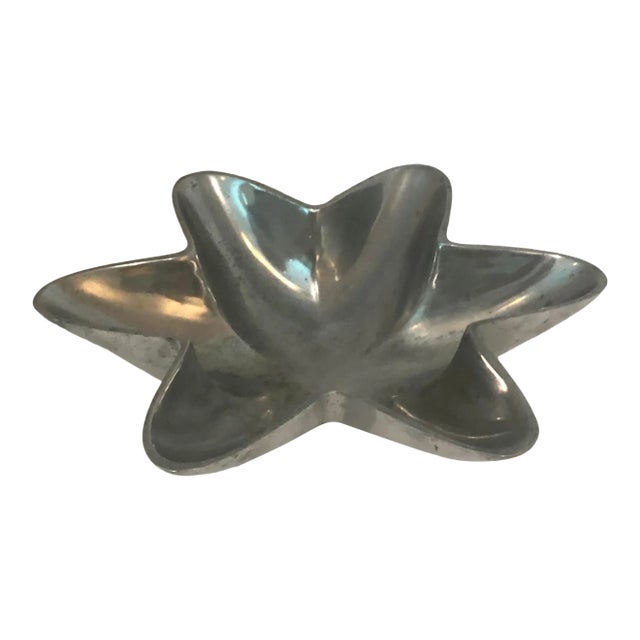 Brushed Aluminum Christmas Center Table Bowl For Sale