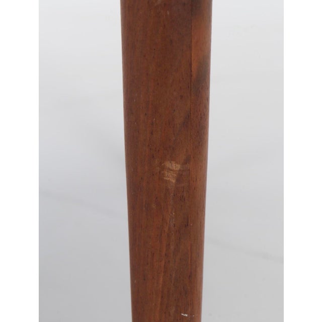 Arthur Umanoff Mid Century Modern Triangular Walnut Side Table, 20th Century For Sale In Cincinnati - Image 6 of 9