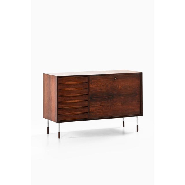 Sideboard in Rosewood and Steel attributed to Arne Vodder, 1950s For Sale - Image 3 of 10