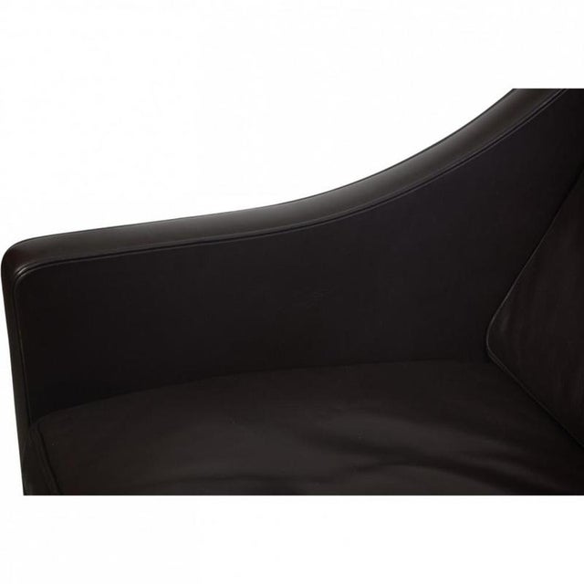 Model 2208 2-Seater Sofa in Black Leather by Børge Mogensen, 1990s For Sale - Image 3 of 18