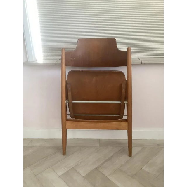 Wooden Folding Chair attributed to Egon Eiermann for Wilde & Spieth, 1960s For Sale - Image 6 of 7