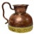 Antique Hammered Copper and Brass Jug With Curved Handle For Sale