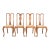 Baker Furniture Style Queen Anne Solid Oak Dining Chairs, Set of Four For Sale
