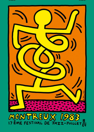 Keith Haring, Montreux Jazz Festival, 1983, Serigraph