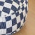 French Blue Checkered Circle Pillow For Sale - Image 3 of 7
