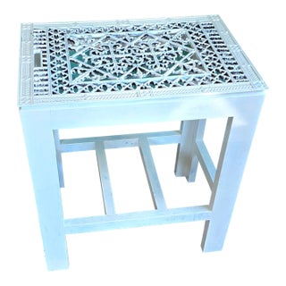 Late 19th Century Victorian Cast Iron Floor Grate End Table For Sale