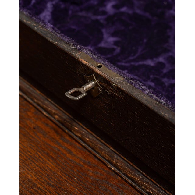 1900 - 1909 1900s French Dark Brown Renaissance Carved Wood Box For Sale - Image 5 of 15
