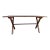 Pine and Steel "X" Base Trestle Table For Sale
