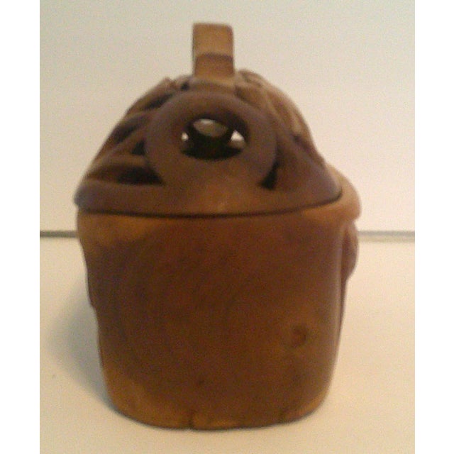 Brown Vintage Carved Wood Box With Lid Hand Carved African Safari Animals as Is / Read For Sale - Image 8 of 12