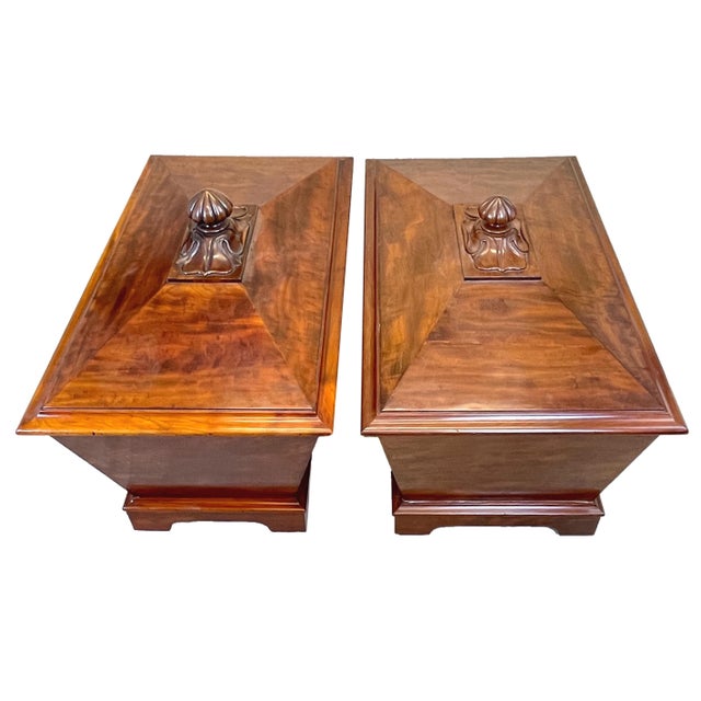 Brown Antique Regency Mahogany Cellarettes, 1820, Set of 2 For Sale - Image 8 of 18