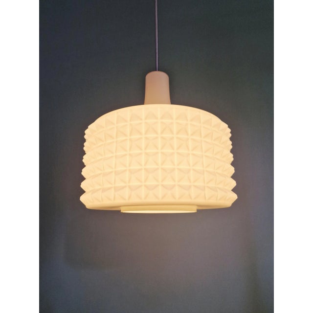 Large White Opaline Pendant Light by Ivan Jakes, 1960s For Sale - Image 13 of 14
