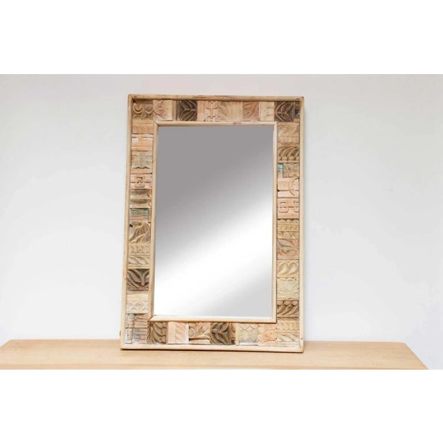 Abstract Abstract Carving Indian Mirror For Sale - Image 3 of 8