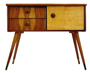 Small Mid-Century German Walnut and Beech Sideboard, 1950s