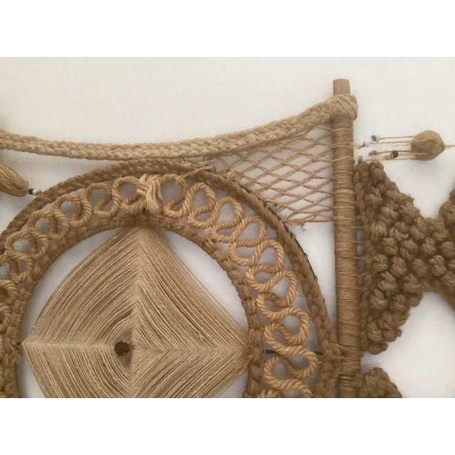 Folks Art Design Wall Hanger, 1960s For Sale - Image 5 of 8