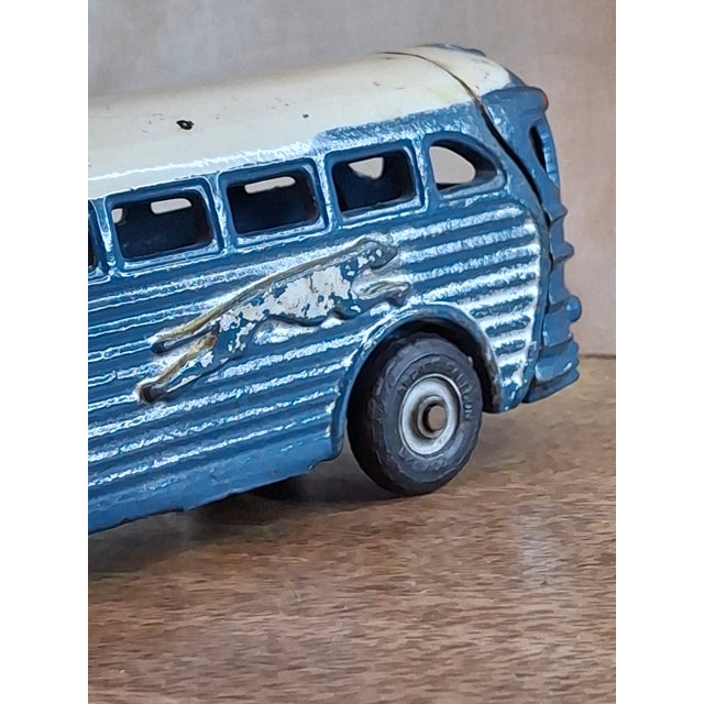 Vintage Arcade Cast Iron Greyhound Bus 9" Toy 1930s Blue 438b All Original For Sale In Boston - Image 6 of 18
