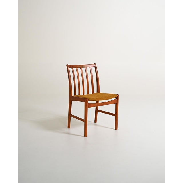 1960s Scandinavian Teak Chairs with Padded Seats, 1960s, Set of 4 For Sale - Image 5 of 12