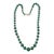 Mid 20th Century Green Nephrite Jade and Goldtone Spacer Beaded Necklace - 23" For Sale