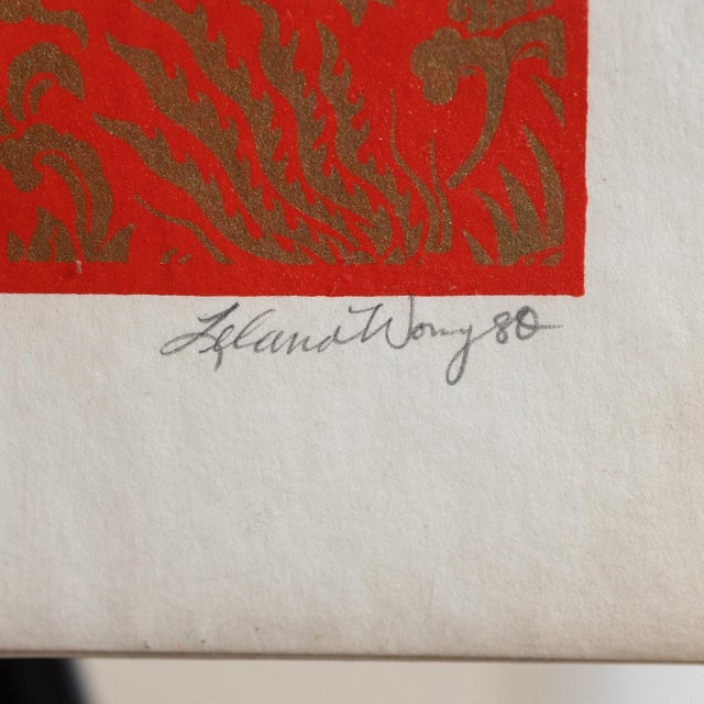 Postmodern “Paper Angels” Signed Limited Edition Silkscreen by Leland Wong (1980) For Sale - Image 3 of 4