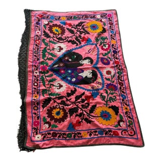 Asian Suzani Bedspread - Decorative Textile For Sale