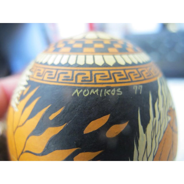 Yiannis Nomikos Erotic Mythology Handpainted Gesso & Tempera on Duck Egg Art For Sale In Portland, OR - Image 6 of 6