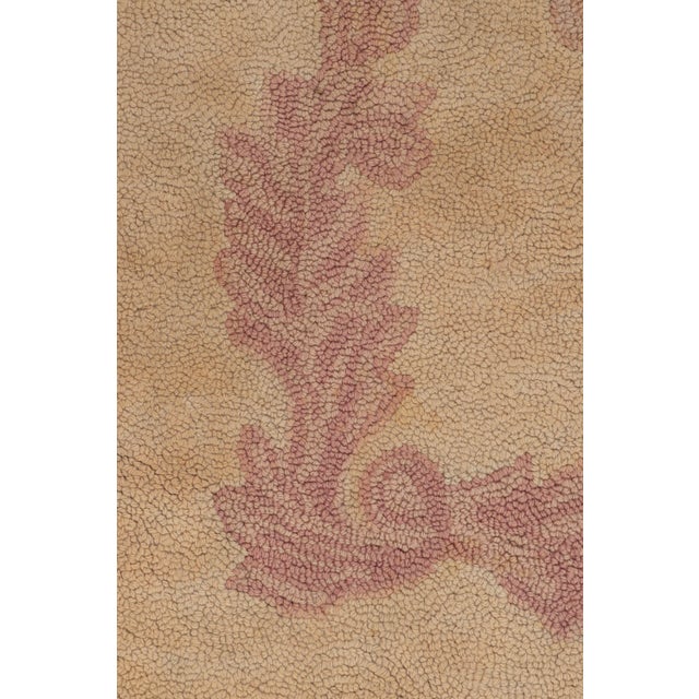 Antique Hooked Rug With Floral Medallion in Bright Pastel Hues - Rug & Kilim For Sale In New York - Image 6 of 10