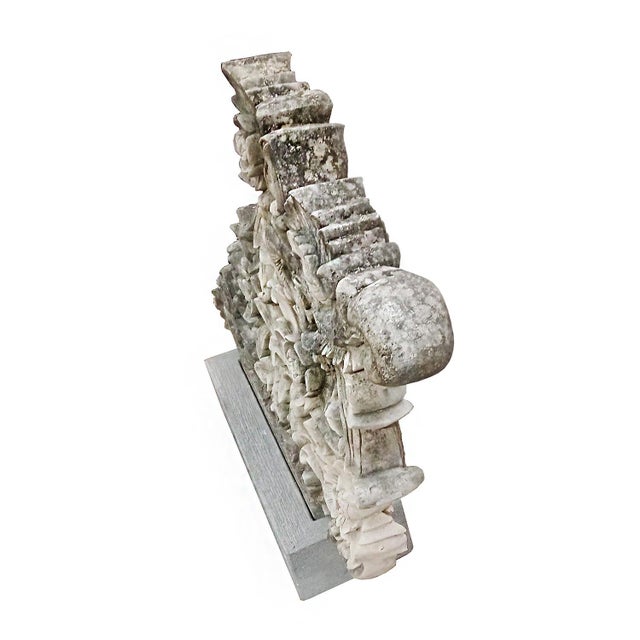 Early 20th Hand-Carved Sandstone Dragon Sculpture For Sale - Image 4 of 12