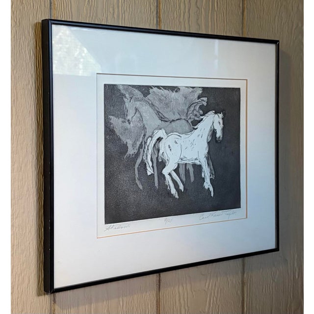 Printmaking Materials 1980s Carol Kaeser Taylor Original Signed "Shadows" Etching Print 9/20 For Sale - Image 7 of 9