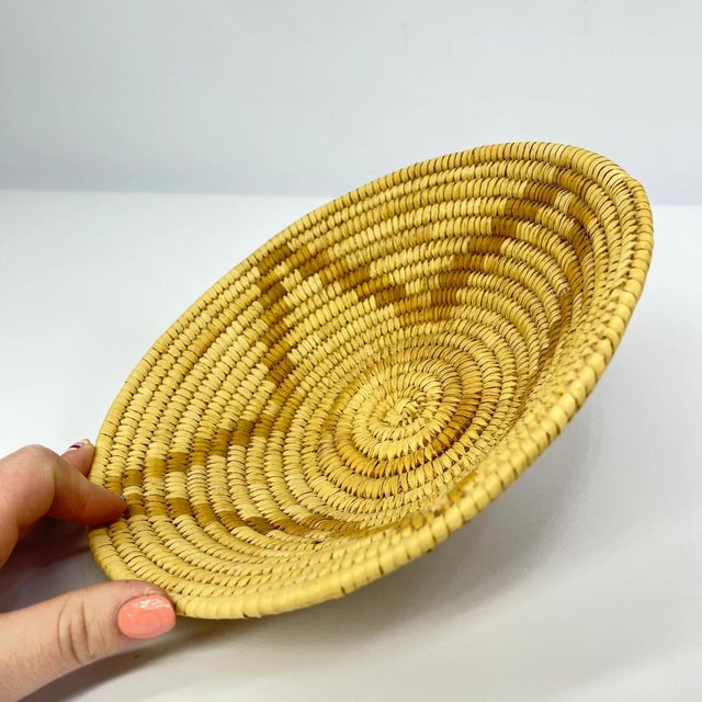 African Early 20th Century Botswana Basket 9inch MATTER COLLECTION For Sale - Image 3 of 9