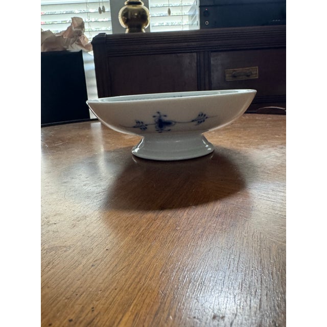 Royal Blue 1970s Royal Copenhagen Blue Fluted Plain Footed Compote Bowl - No. 1/18 For Sale - Image 8 of 11