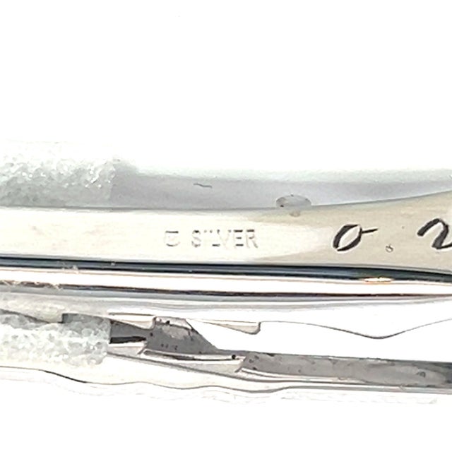 1990s Mikimoto Estate Akoya Pearl Mens Tie Clip Silver 7.15 mm For Sale - Image 4 of 6