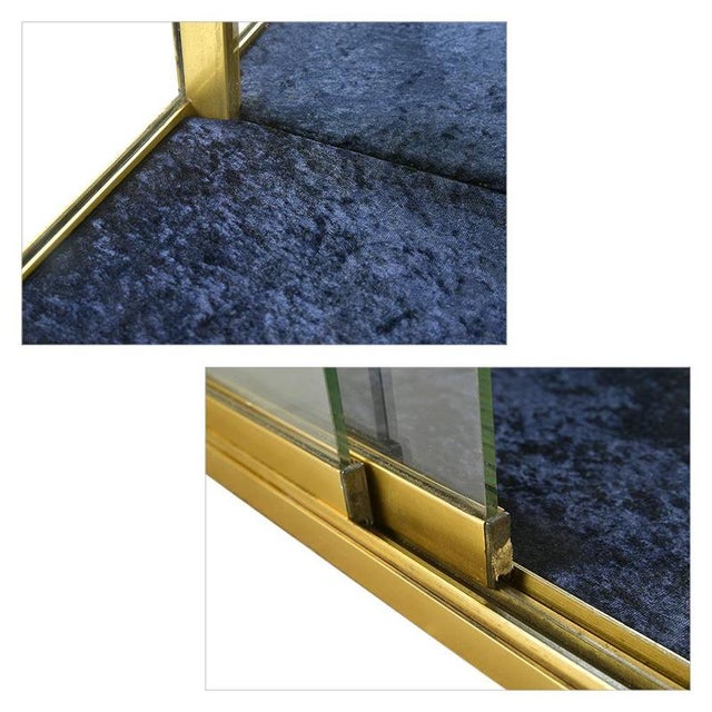 20th Century Brass and Glass Wall Display Case For Sale - Image 6 of 8