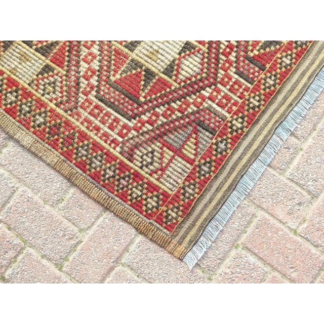 Mid 20th Century Mid 20th Century Large Aesthetic Jijim Kilim Rug For Sale - Image 5 of 11