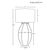 Contemporary Matthew Izzo Home Mae Powder Blue Ceramic Table Lamp With White Linen Drum Shade For Sale - Image 3 of 3